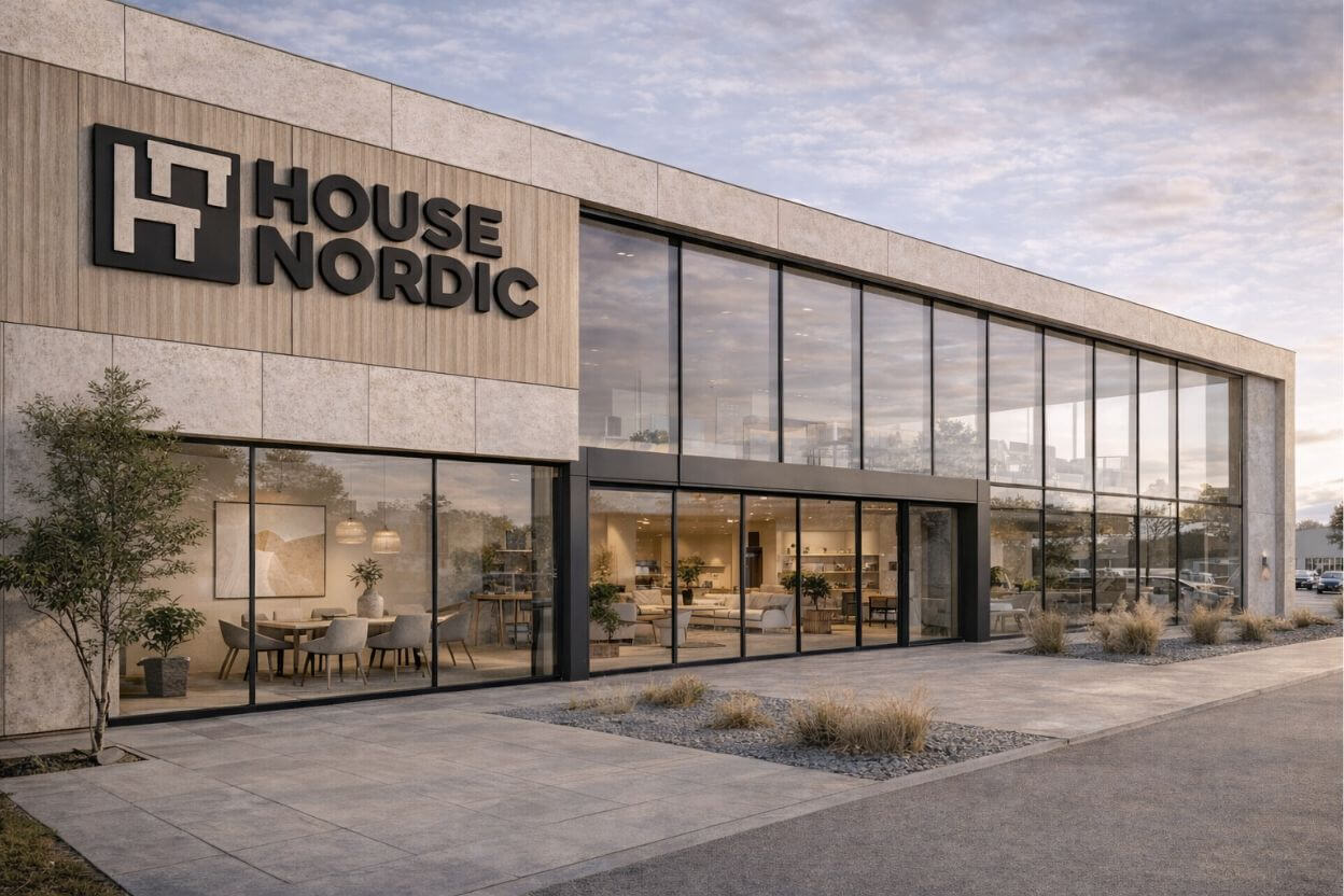 Hoofdkantoor en showroom van House Nordic, Deens merk voor Scandinavisch designmeubilair.