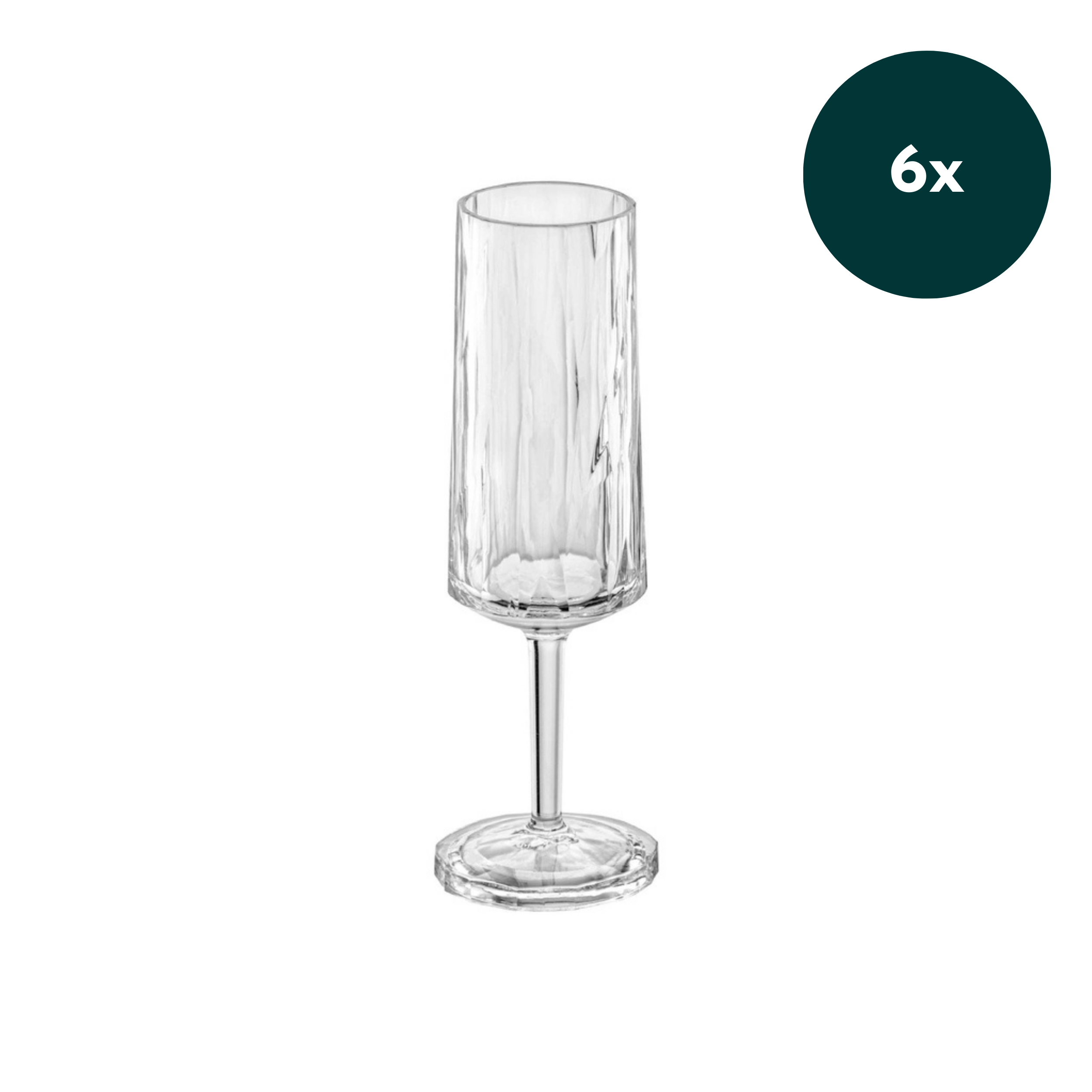 Koziol champagneglas 100 ml – breukvrij en duurzaam – set van 6