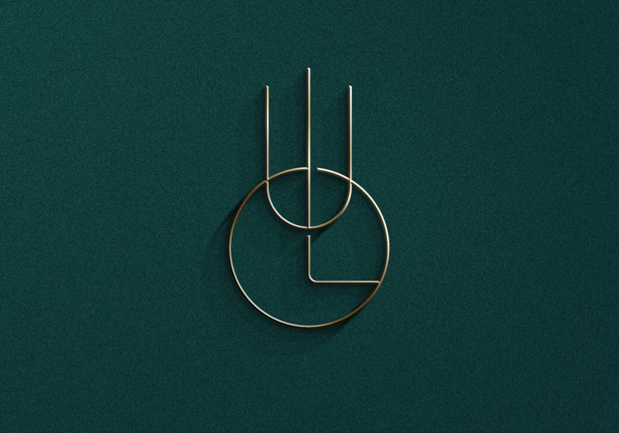 Abstract luxe interieurbeeld in groen en goud, passend bij modern en tijdloos home & living design van Lunero. Over ons pagina.